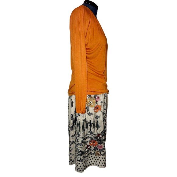 Anthropologie Vineet Bahl Devi Boho Embroidered Tie Waist Midi Skirt Out… - Picture 6 of 8